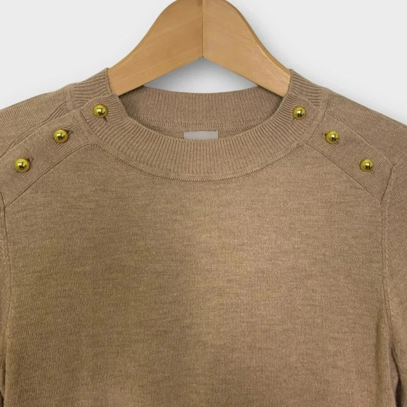 H&M Crewneck Gold Button Sweater - Picture 2 of 6